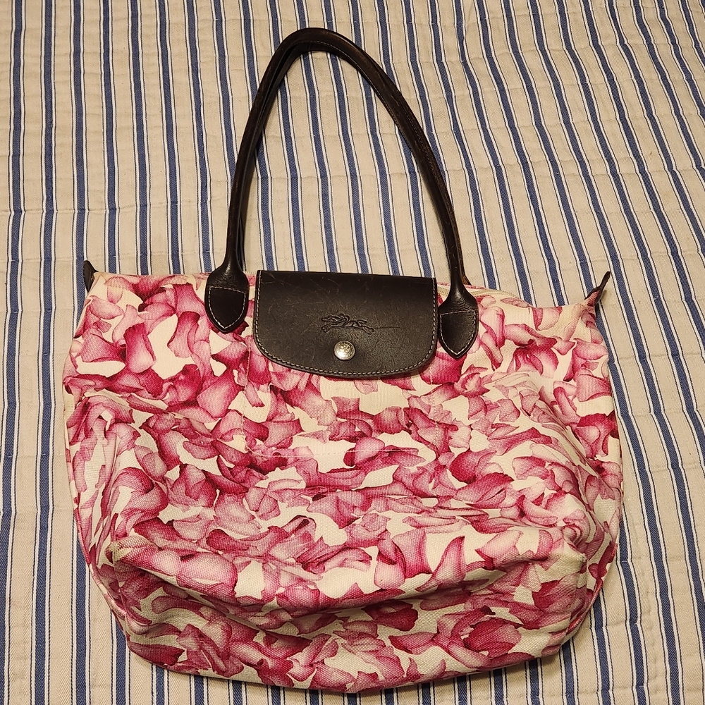 Longchamp Le Pliage Darshan Leather Trimmed Canvas Tote